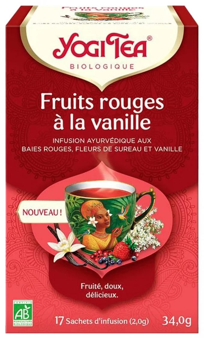 Yogi Tea Biologische Rode Vruchten & Vanille 17 Zakjes