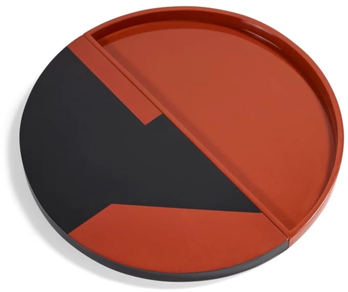 Serax Bob Verhelst Endo plateau / object D60cm H3cm zwart / rood