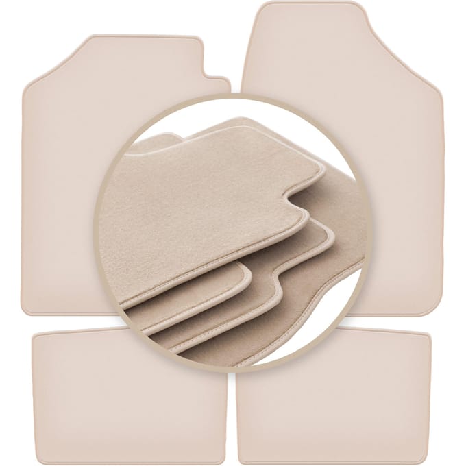 PREMIUM beige vloermatten voor: Dacia Spring hatchback 2021-