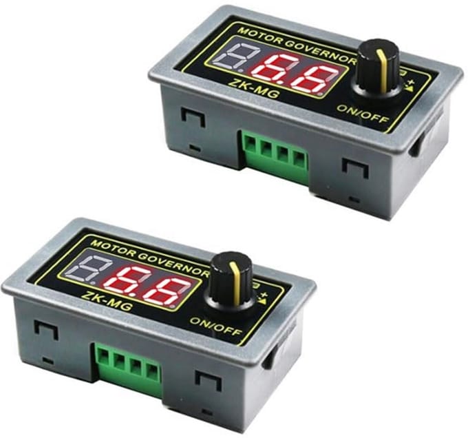 2 Stuks DC Motor Snelheidsregelaar PWM Controller 5V-30V 5A met Traploze Draaischakelaar
