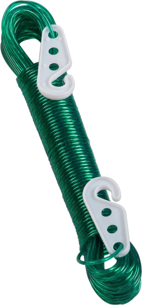 Lifetime Clean - Waslijn - Waslijndraad - Stalen Kern - 20 meter Draad - Groen