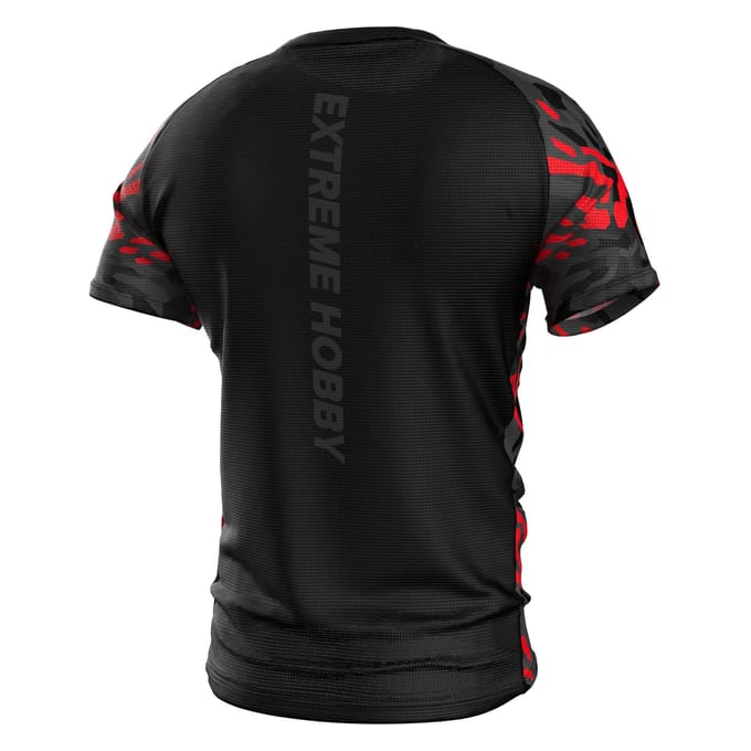 Extreme Hobby Black Panther - Technisch T-shirt - Czarno-Czerwona - MMA - Kickboxing