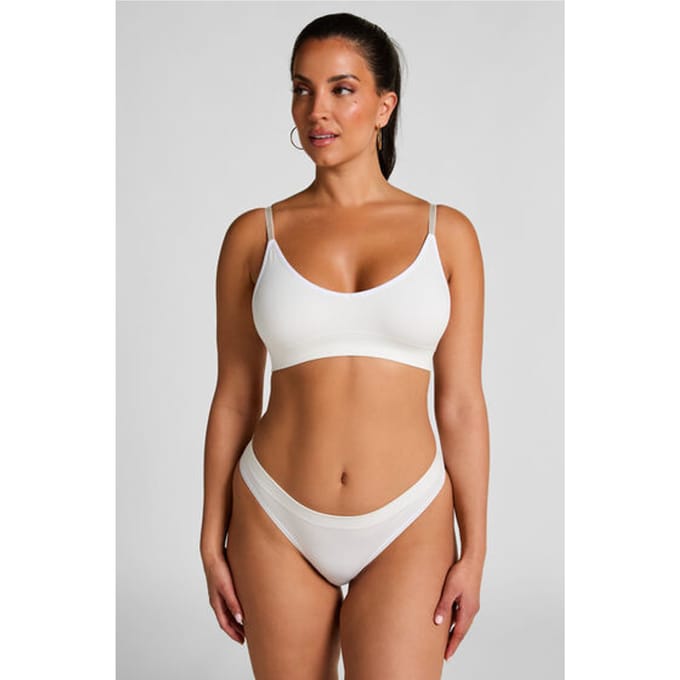 Hunkemöller Dames Lingerie String Dide - Wit - maat L