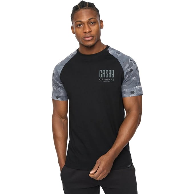 Crosshatch Mannen Branton T-Shirt (Zwart)