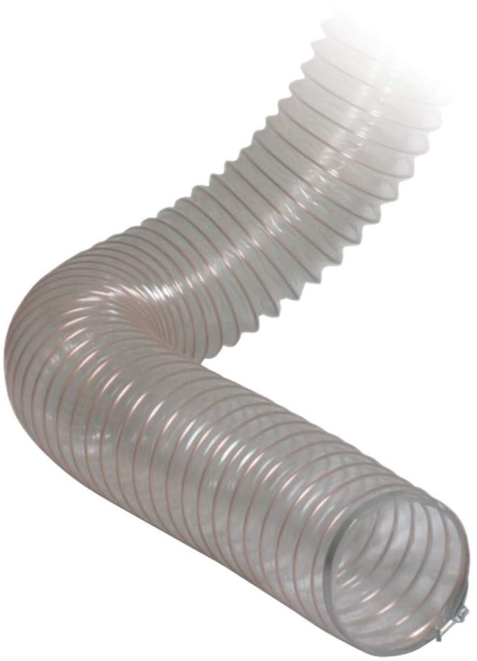 Flexibele Slang - Spiraalslang Stofzuiger - Werkplaats Afzuiging - Duurzaam Polyurethaan - 80mm x 2.5 Meter - Transparant