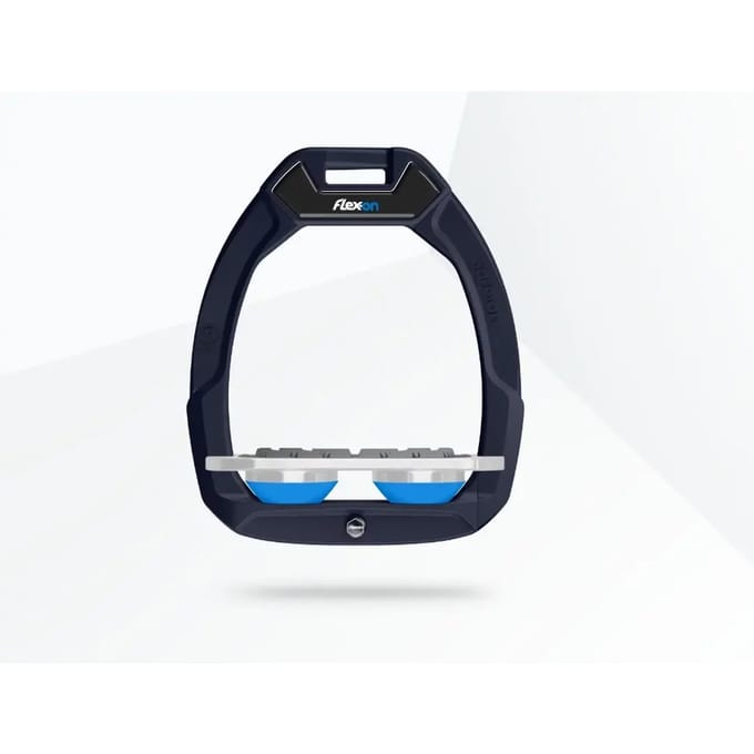 Plat Grip Marine/Gris/Bleu veiligheidsequestrian sporen Flex-On Safe-On