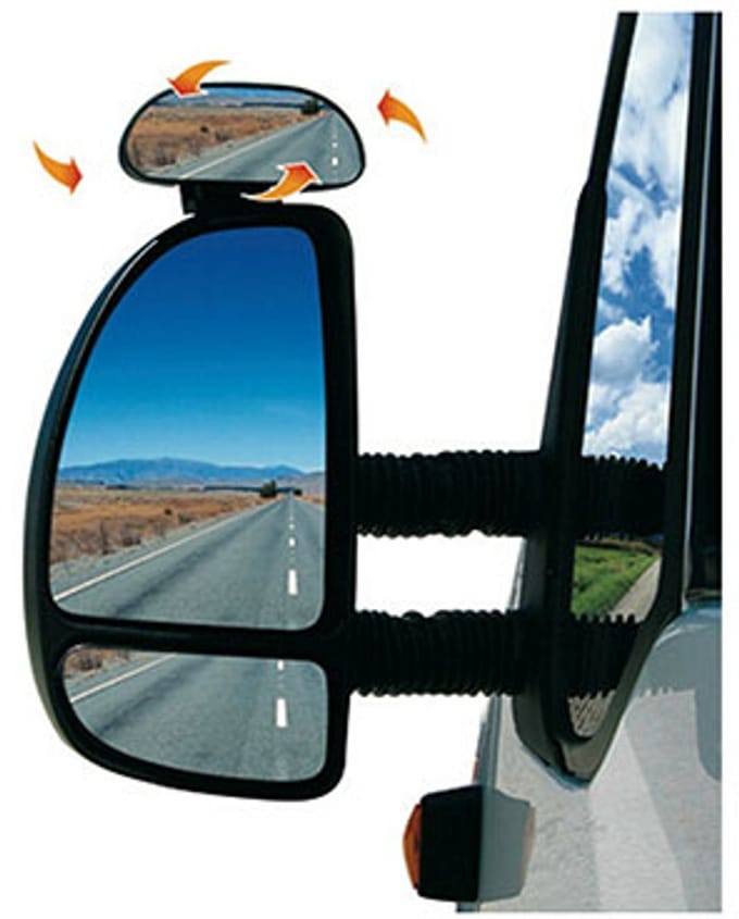 Brunner Optilus Dodehoekspiegel - Zwart - Verstelbare Blind Spot Spiegel - Universeel voor Camper, Bestelbus en Auto