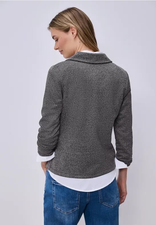 Basic blazer met reverskraag