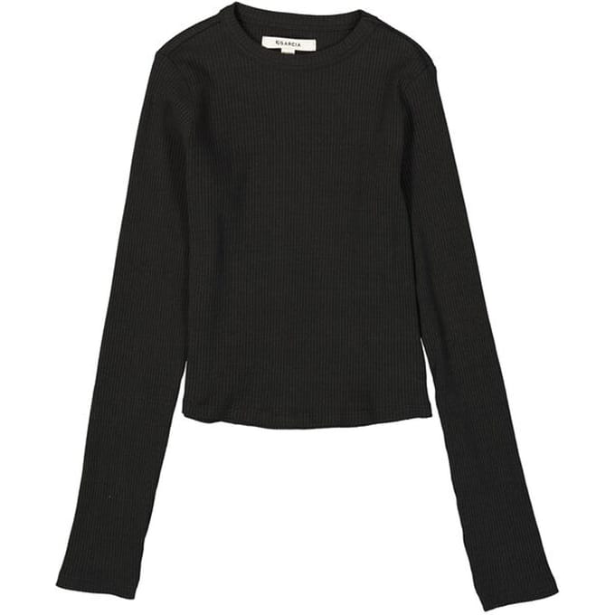 Geribd meisjes-T-shirt met lange mouwen Garcia