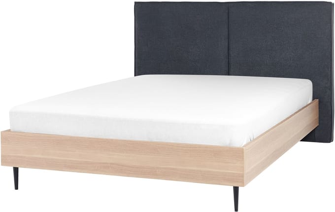 IZERNORE - Bed - Donkergrijs - 140 x 200 cm - Polyester