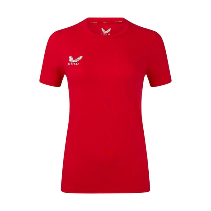Castore Dames/Dames Logo T-Shirt (Echt rood)