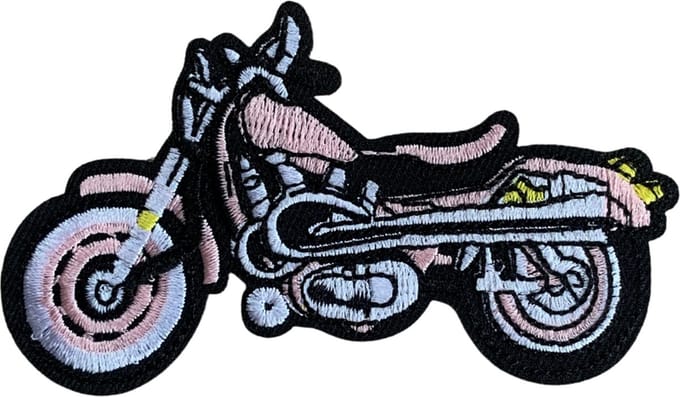 Motor Scooter Harley Strijk Embleem Patch - Denim applicatie / spijkerjas / rugzak