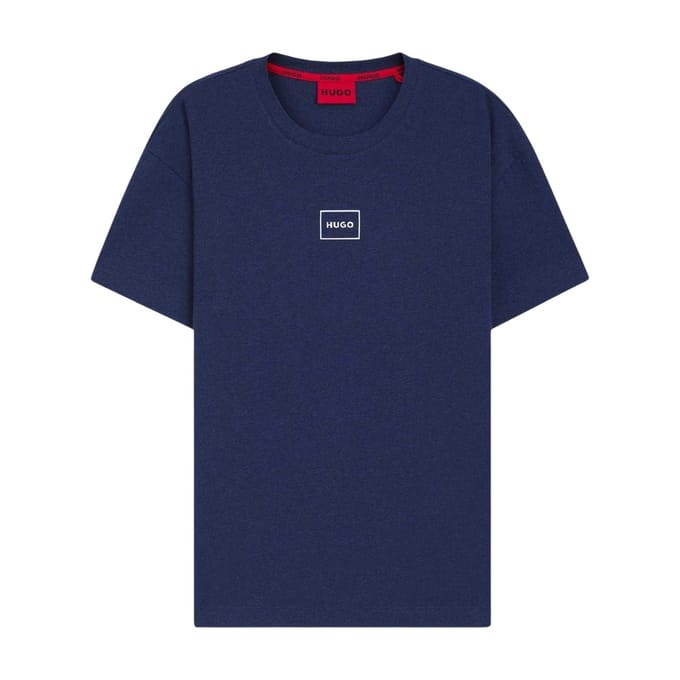 Hugo Laze-pyjamashirt met korte mouwen voor heren (Blauw)