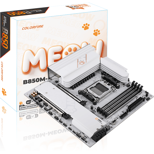COLORFUL COLORFIRE B850M-MEOW WIFI7 V14 oranje kat