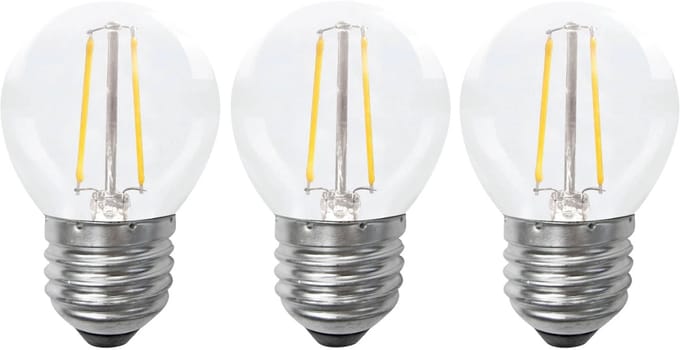 Bailey | 3x LED Bol | Grote fitting E27 | 2W