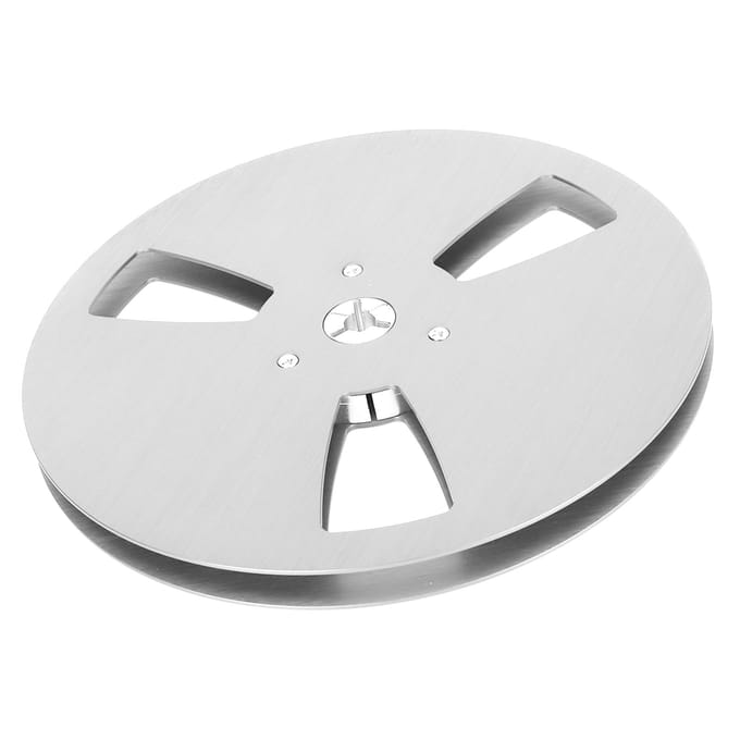 Bobine de ruban vide de 14,7 pouces en alliage d'aluminium, machine d'ouverture à 3 trous, ouvre-pièce, plaque vide pour TEAC argenté