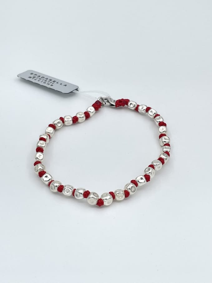 Spadarella Gioielli - SPBR03- Armband - 925 Zilver - 5mm - Red 504 - 19 Cm