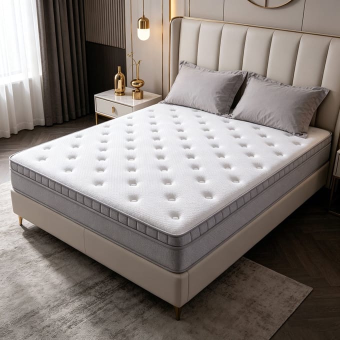 Matras - 140x200 - 7 zones - pocketveren - H3 - comfortschuim - 25 cm - Stevig - OEKO-TEX®