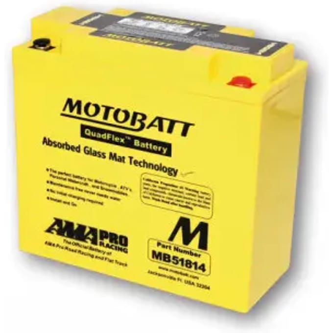 4-polige motorfiets accu Motobatt MB51814
