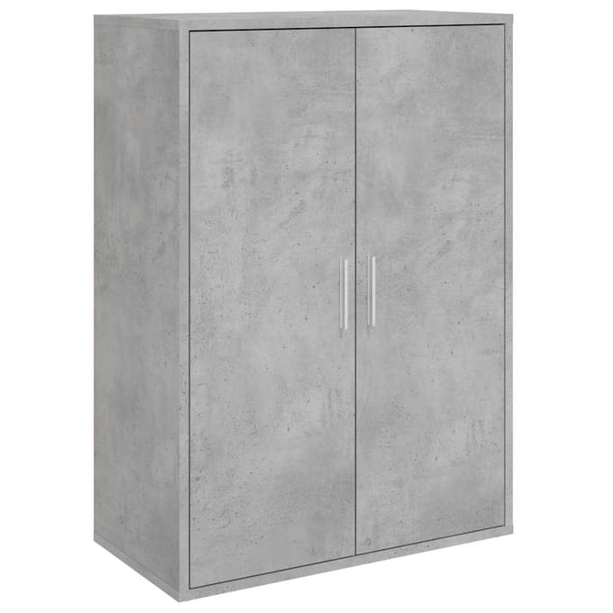 vidaXL - Dressoir - 60x31x84 - cm - bewerkt - hout - betongrijs