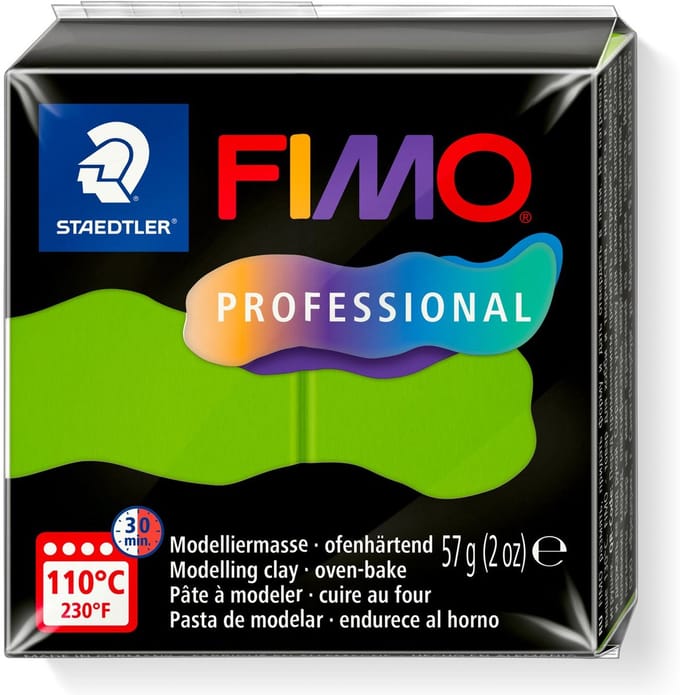 FIMO professional - ovenhardende boetseerklei - blok 57 gr - lichtgroen