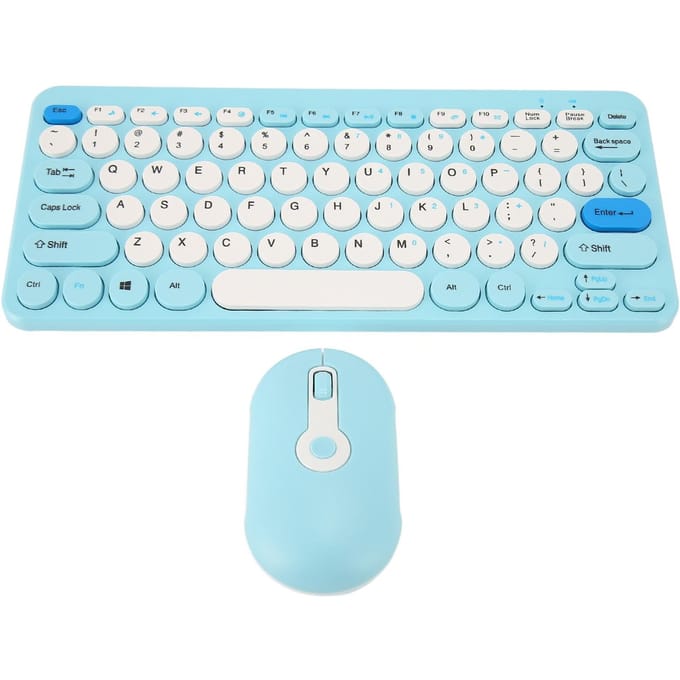 Draadloos Toetsenbord Muis Set Stijlvol Slank Ronde Toetskappen Stil Ergonomisch 2.4G Toetsenbord Muis Combo voor blauw