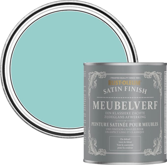 Rust-Oleum Blauw Meubelverf Zijdeglans - Groenblauw 750ml