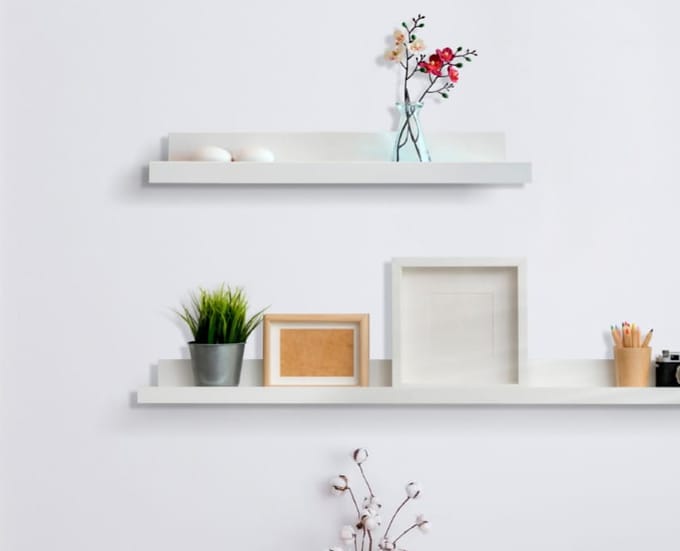 BD Art – Wandplank – 50cm – Wit – Voor Foto's
