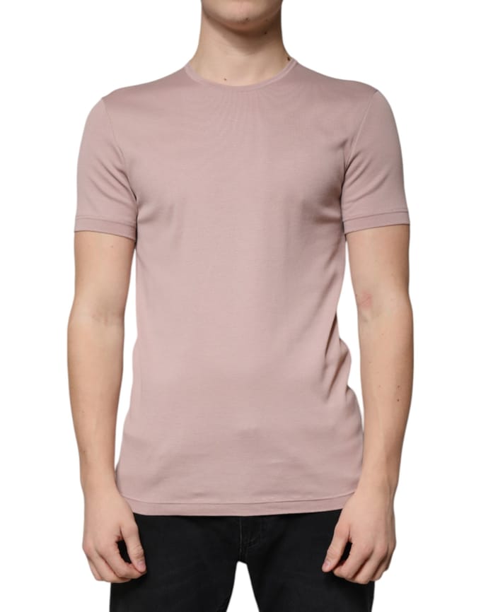 Geribbelde Crew Neck T-shirt Tsh87337