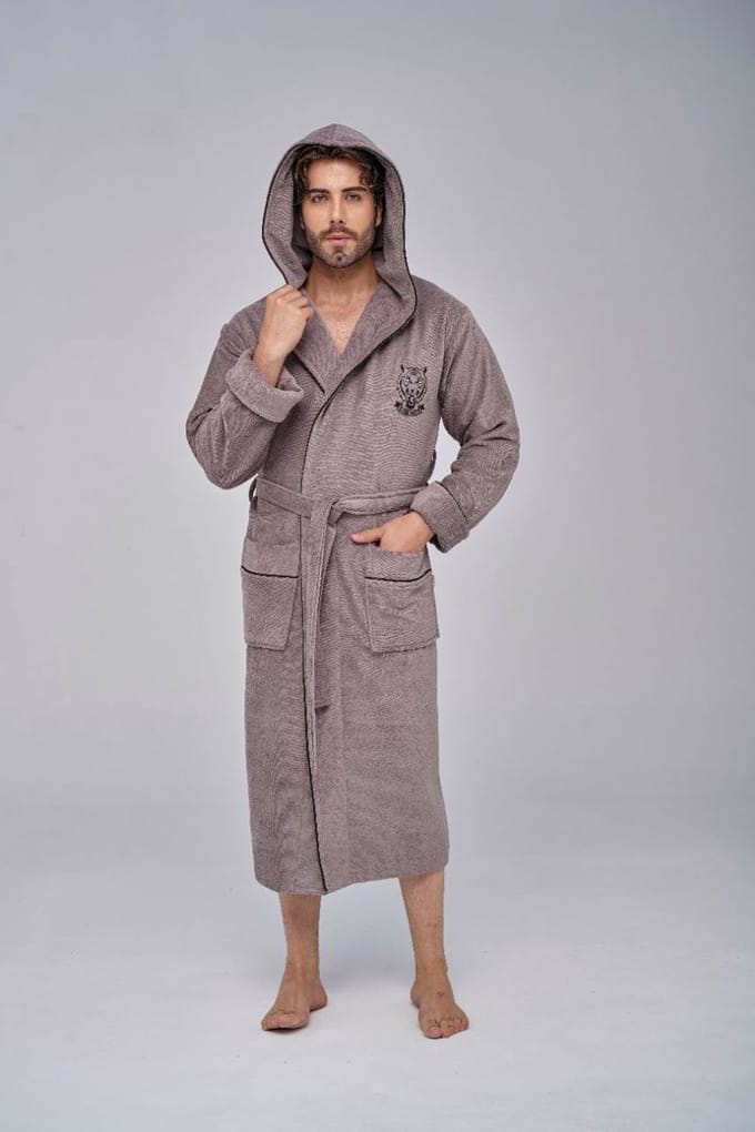 Heren Badjas Leeuw / Taupe / L/XL