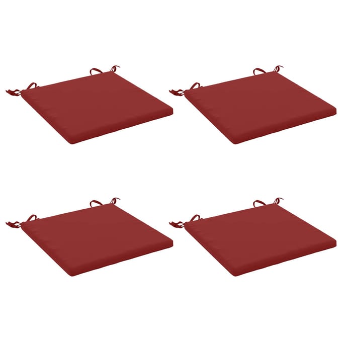 vidaXL - 4-Piece - Zitkussens - SOEST - 4 - st - 100% - Polyester - Wijnrood