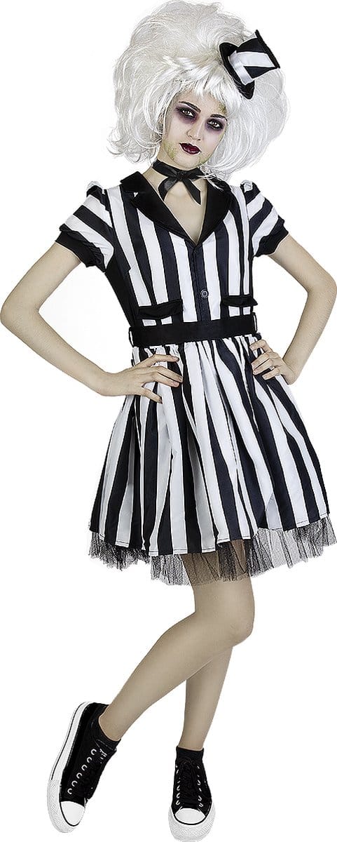 FUNIDELIA Beetlejuice Kostuum voor vrouwen - Maat: M - Wit