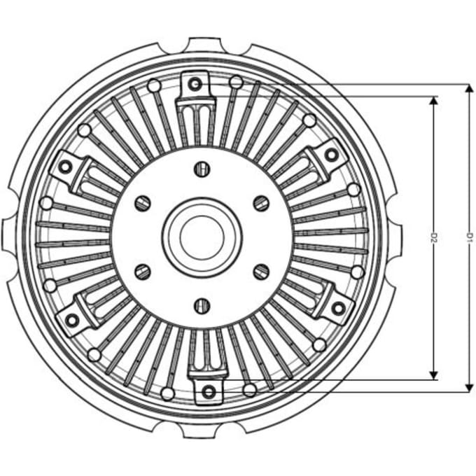 Koppeling, radiatorventilator NRF 49551