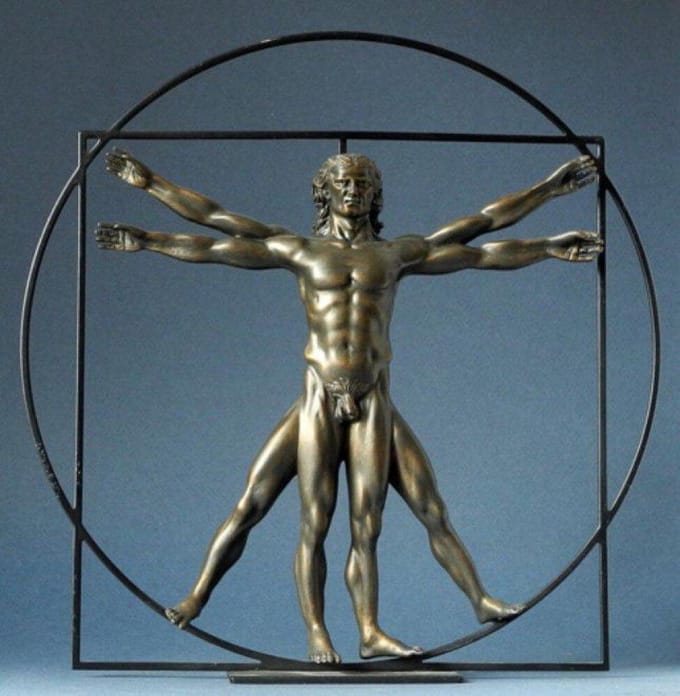 Beeld de man van Vitruvius