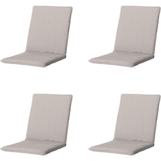 Madison - Stapelstoelkussen Napels taupe - Ca. 97x49 cm - Set van 4