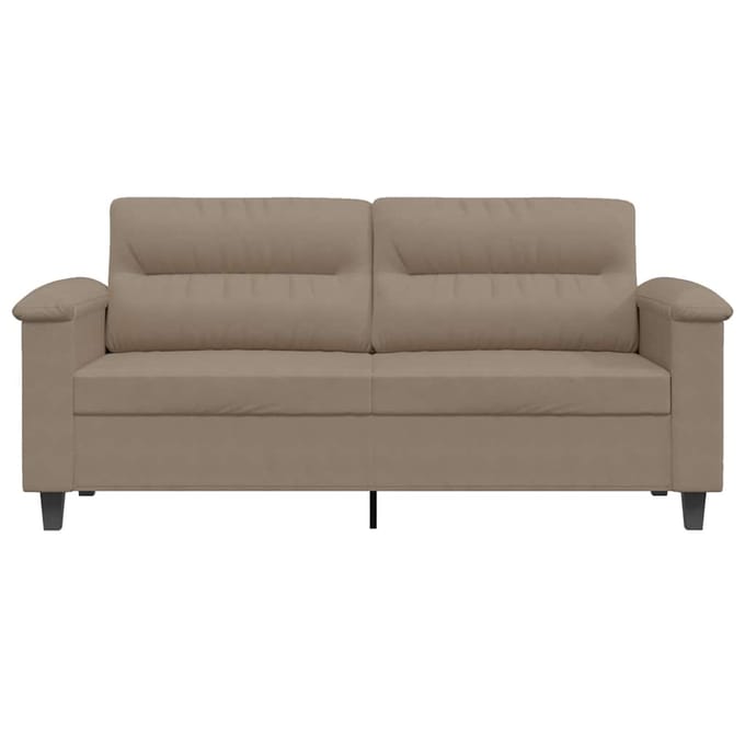 vidaXL - Tweezitsbank - 140 - cm - microvezelstof - taupe