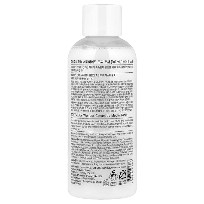 TonyMoly Wonder Ceramide Mochi Toner, 300ml (10,14 floz) white