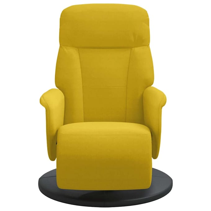 vidaXL - Fauteuil - met - voetensteun - verstelbaar - fluweel - geel