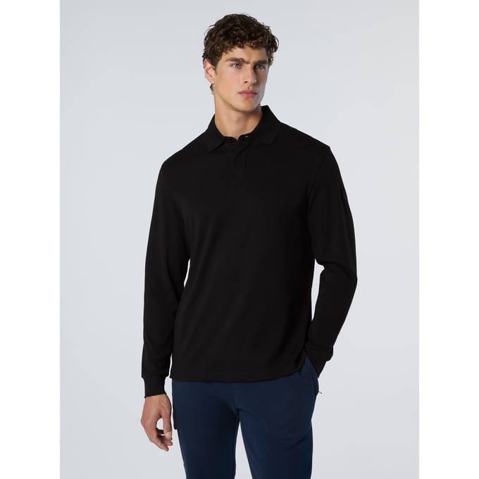North Sails Polo Shirt Interlock met lange mouwen