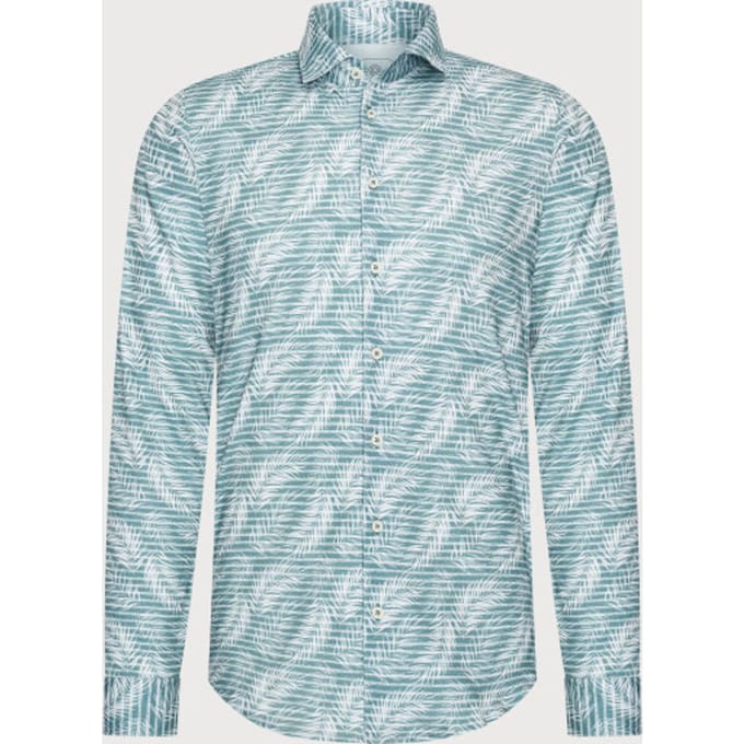 Blue Industry Het feather-print overhemd |