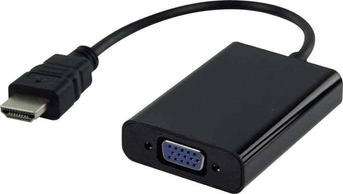 Valueline HDMI naar VGA + 3,5mm adapter - zwart - 0,20 meter
