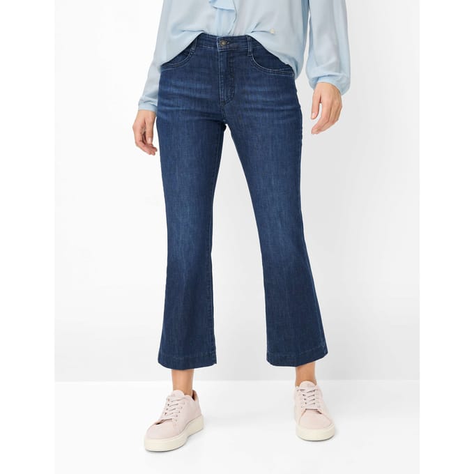 Brax Dames Jeans  Style MARY S BOOT USED DARK BLUE, denim donkerblauw, maat 38