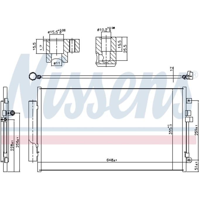 Condensator, airconditioning NISSENS 941064