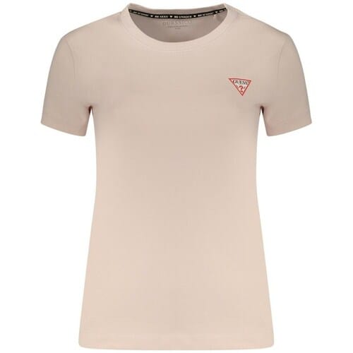 Guess Jeans Roze Katoenen Vrouwen T-Shirt