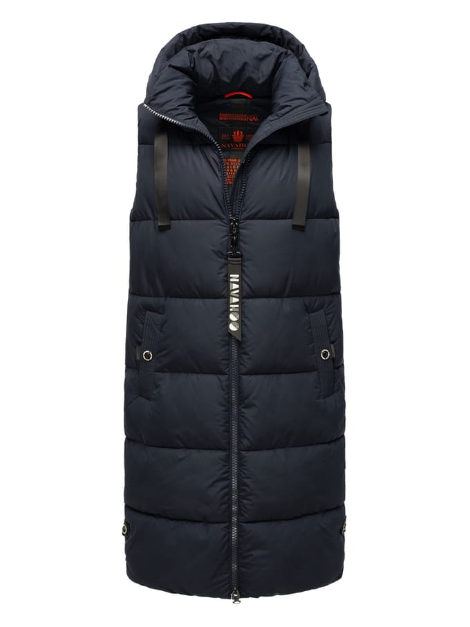 Navahoo dames lange bodywarmer Schnuffelchen – Warm & Stijlvol met Capuchon