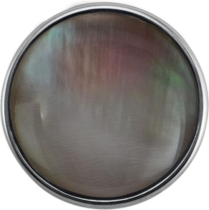 Quiges - Drukknoop Mini 12mm Parel Parelmoer Grijs - EBCMK132