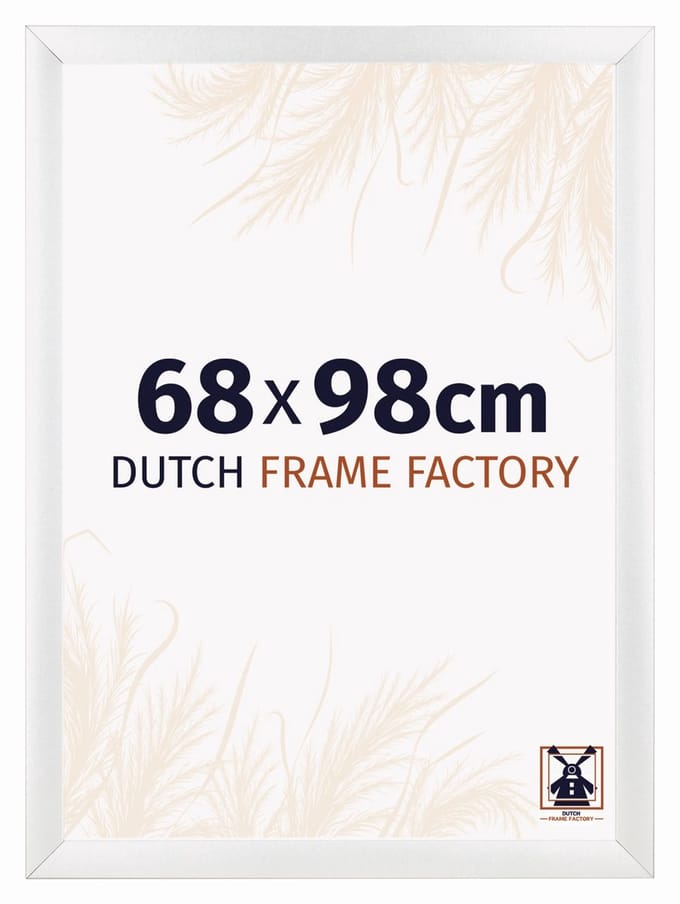 Fotolijst 68x98 cm - MDF - Wit Hoogglans - Praag