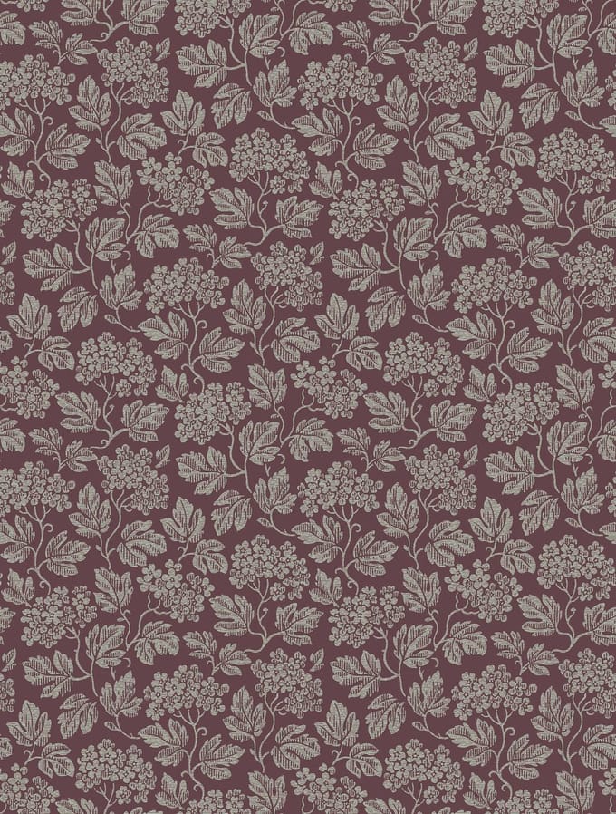 Boråstapeter Vliesbehang 8079 - Anno II - Botanisch Paars - 53cm x 10.05m