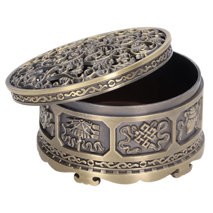 Wierookhouderbrander Koperen aromabrander Huisdecoratie Ornament voor Binnentempel black