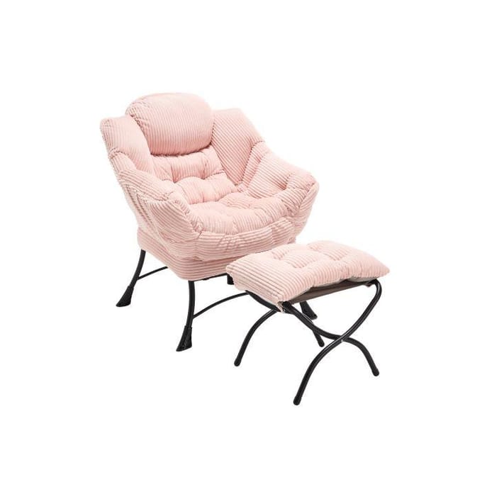 Fauteuil inclinable - MUVOE - Modèle standard - Rose - Repose‑pieds intégré - Dossier ergonomique rose